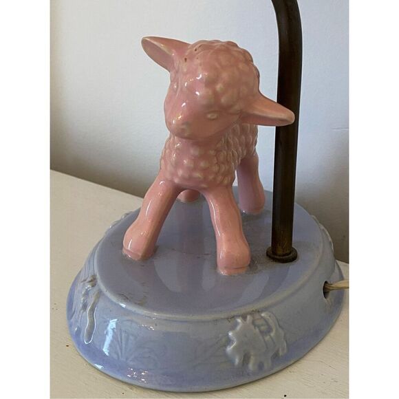 Table Lanb Lamp Pink Girls Nursery VINTAGE 70s 80s RARE - Picture 4 of 5